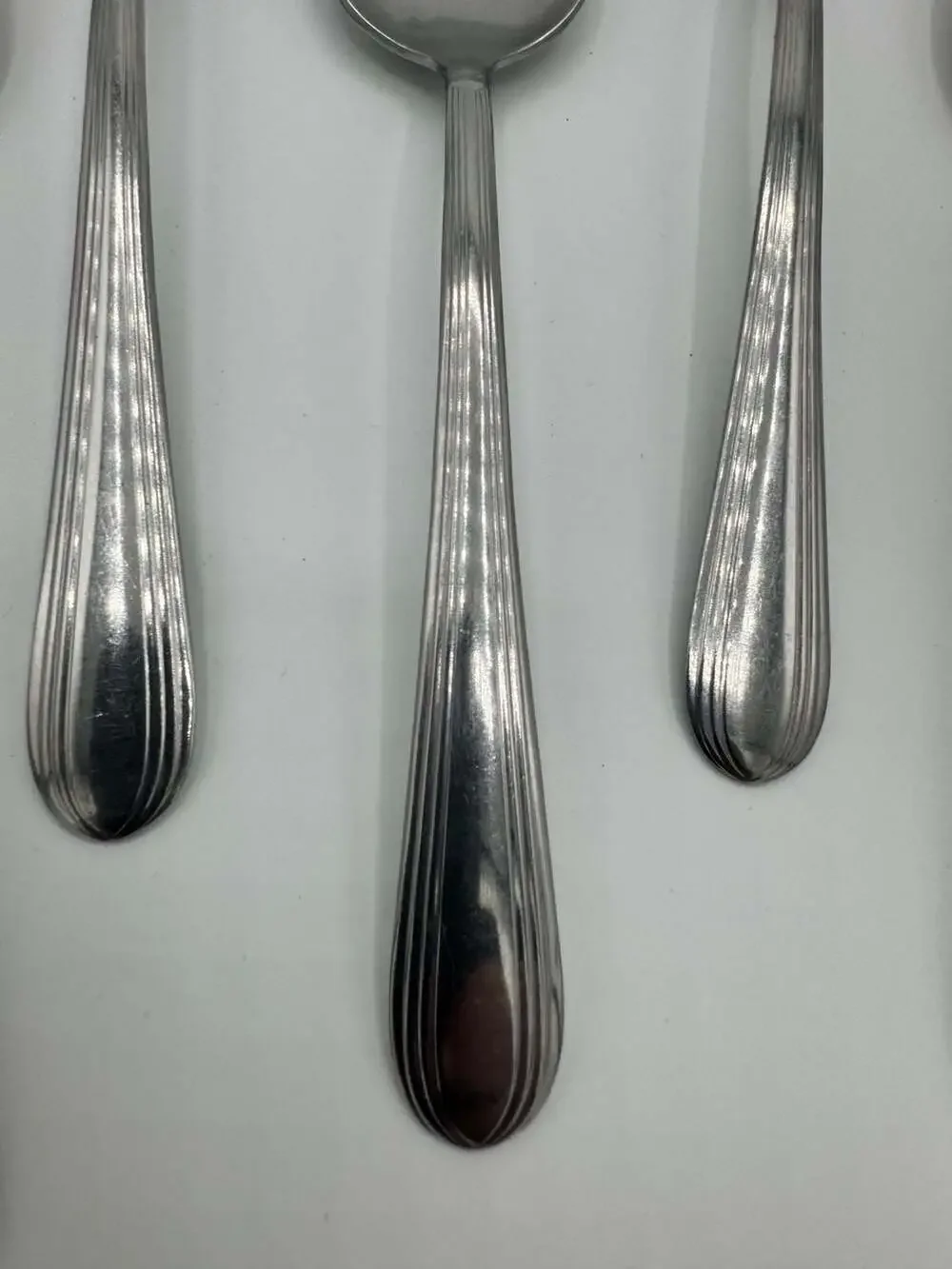 Silco Stainless USA Teaspoons Glossy Fluted Handle Set of 6